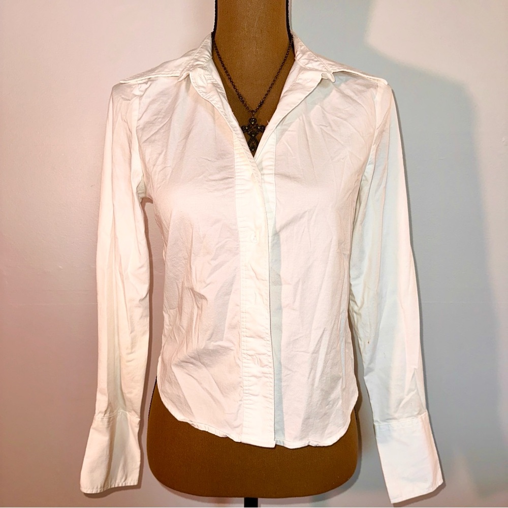Classic White Button-Up Shirt